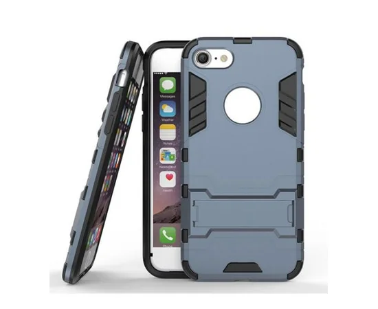 Ударопрочный чехол-подставка Transformer для Apple iPhone 7 / 8 (4.7") с мощной защитой корпуса Серый / Metal slate