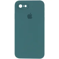 Чохол Silicone Case Square Full Camera Protective (AA) для Apple iPhone 7/8 / SE (2020) (4.7 ") Зелений / Pine green