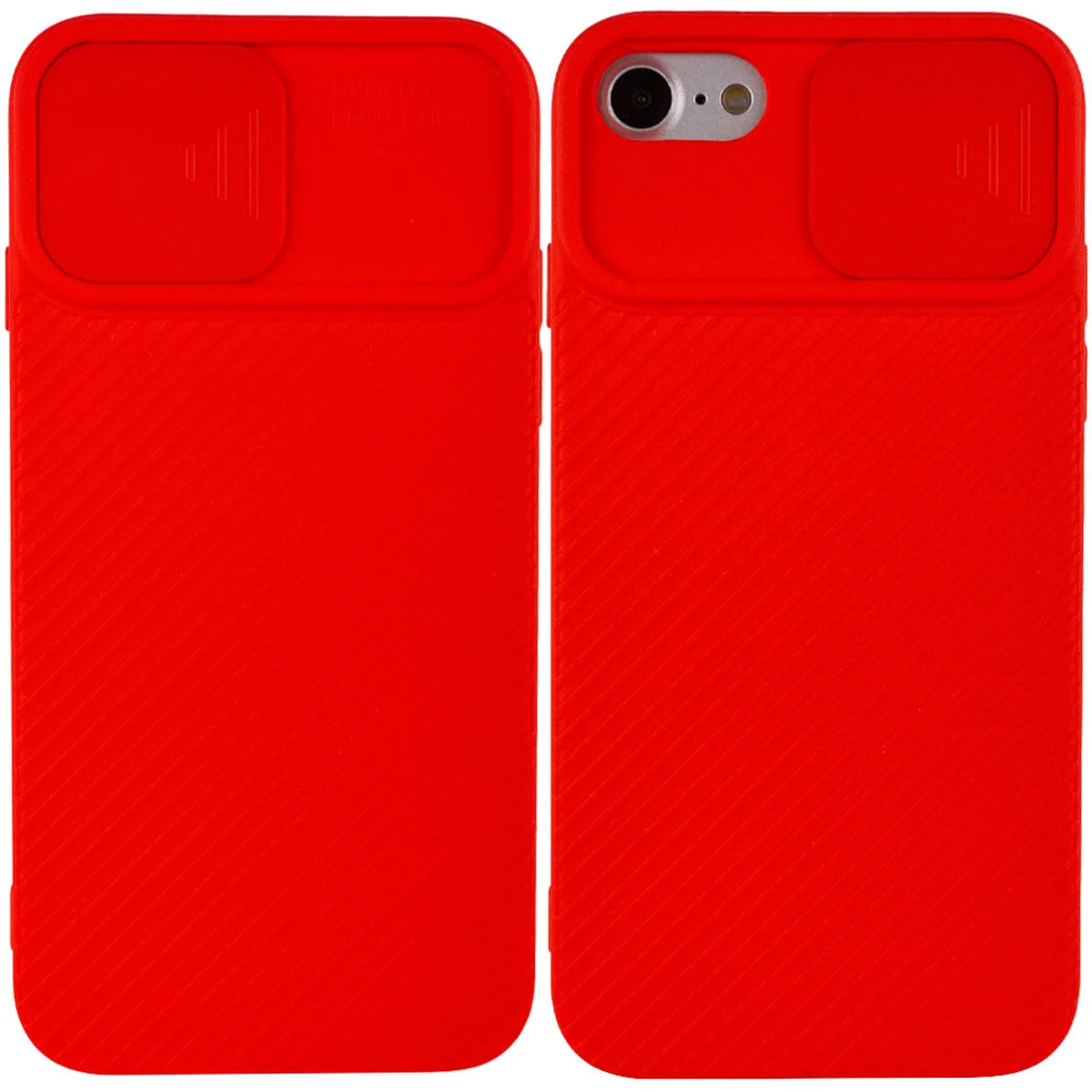 Чехол Camshield Square TPU со шторкой для камеры для Apple iPhone 7 / 8 / SE (2020) (4.7") Красный