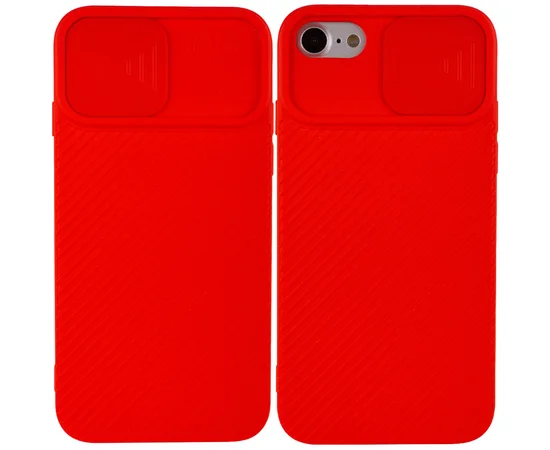 Чехол Camshield Square TPU со шторкой для камеры для Apple iPhone 7 / 8 / SE (2020) (4.7") Красный