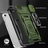 Ударопрочный чехол Camshield Army Ring для Apple iPhone 7 / 8 / SE (2020) (4.7") Оливковый / Army Green
