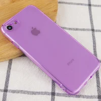 Матовый полупрозрачный TPU чехол с защитой камеры для Apple iPhone 7 / 8 / SE (2020) (4.7") Сиреневый / Lilac
