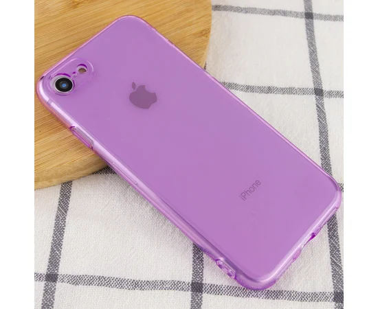 Матовый полупрозрачный TPU чехол с защитой камеры для Apple iPhone 7 / 8 / SE (2020) (4.7") Сиреневый / Lilac