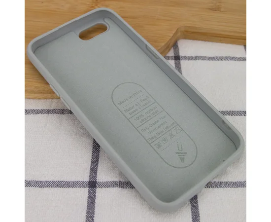 Чехол Silicone Case GETMAN for Magnet для Apple iPhone 7 / 8 / SE (2020) (4.7") Серый / Mist Blue