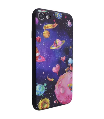 TPU чехол YCT Brilliant для Apple iPhone 7 / 8 (4.7") Космос розовый