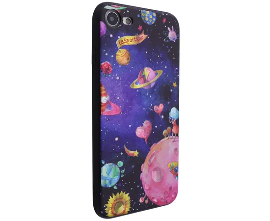 TPU чехол YCT Brilliant для Apple iPhone 7 / 8 (4.7") Космос розовый