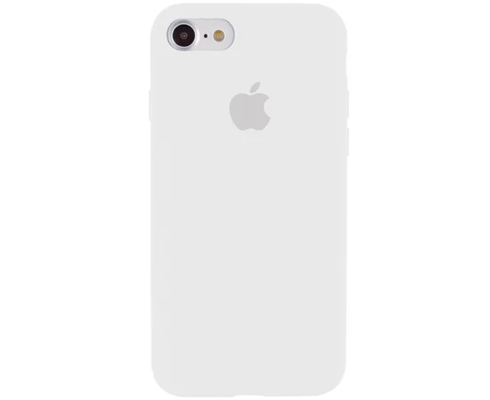 Чехол Silicone case (A) (с закрытым низом) для Apple iPhone 7 / 8 (4.7") Белый / White