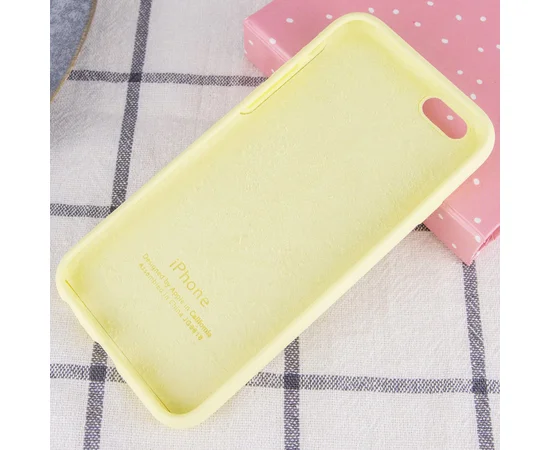 Чехол Silicone case (A) (с закрытым низом) для Apple iPhone 7 / 8 (4.7") Желтый / Mellow Yellow