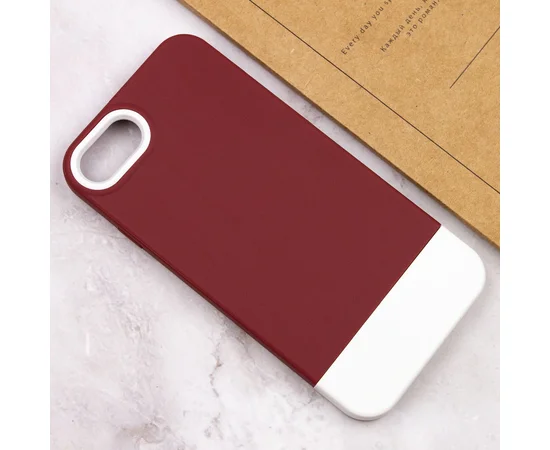 Чехол TPU+PC Bichromatic для Apple iPhone 7 / 8 / SE (2020) (4.7") Wine / White