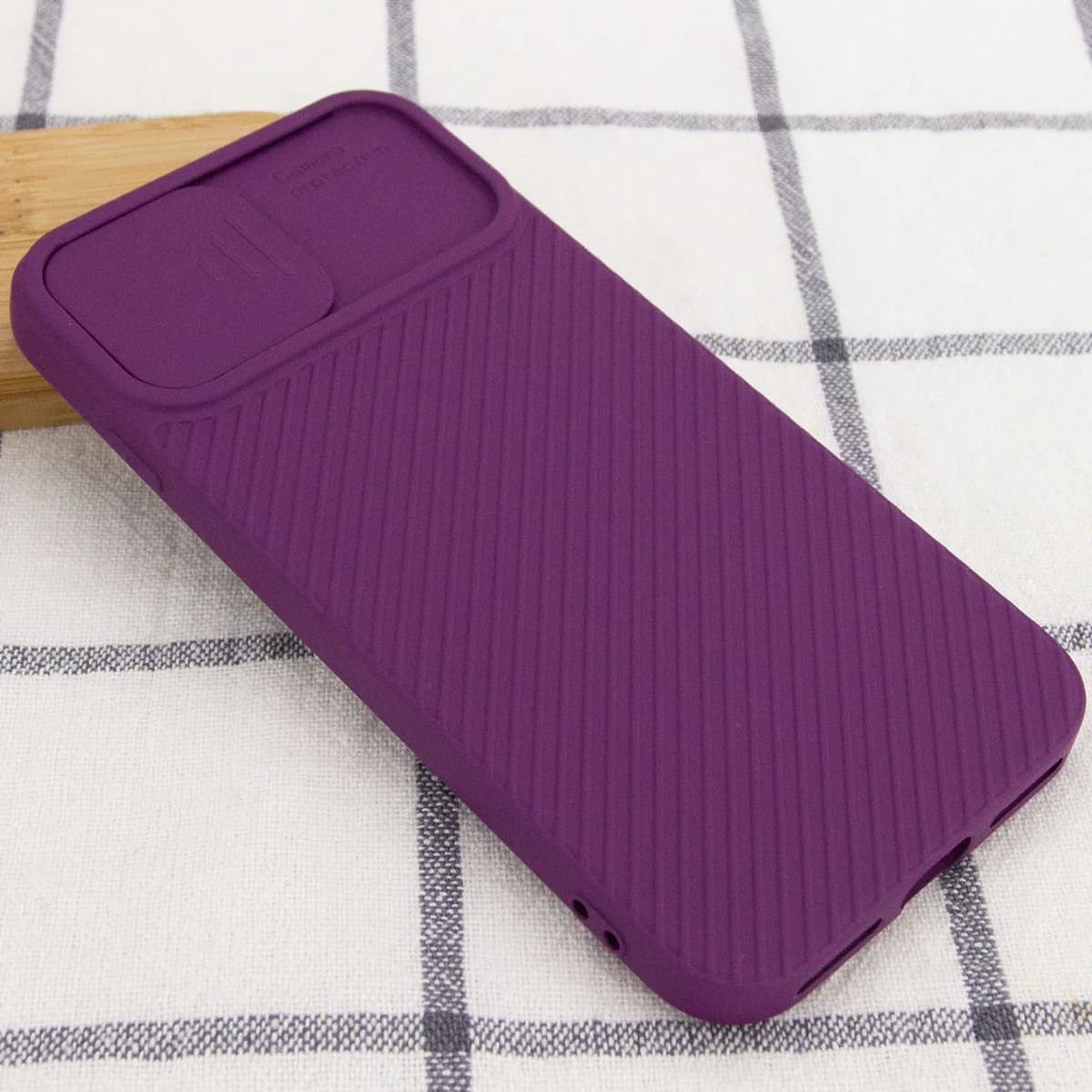 Чехол Camshield Square TPU со шторкой для камеры для Apple iPhone 7 / 8 / SE (2020) (4.7") Фиолетовый