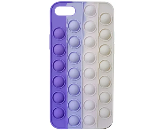 Силиконовый 3D чехол-антистресс Pop it Bubble для Apple iPhone 7 / 8 / SE (2020) (4.7") Dasheen / Light Pink