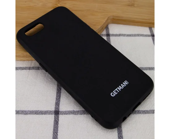 Чехол Silicone Case GETMAN for Magnet для Apple iPhone 7 / 8 / SE (2020) (4.7") Черный / Black