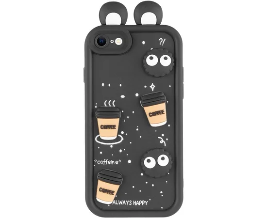 Чехол TPU Toys Case with Ears для Apple iPhone 7 / 8 / SE (2020) / SE (2022) (4.7") Black