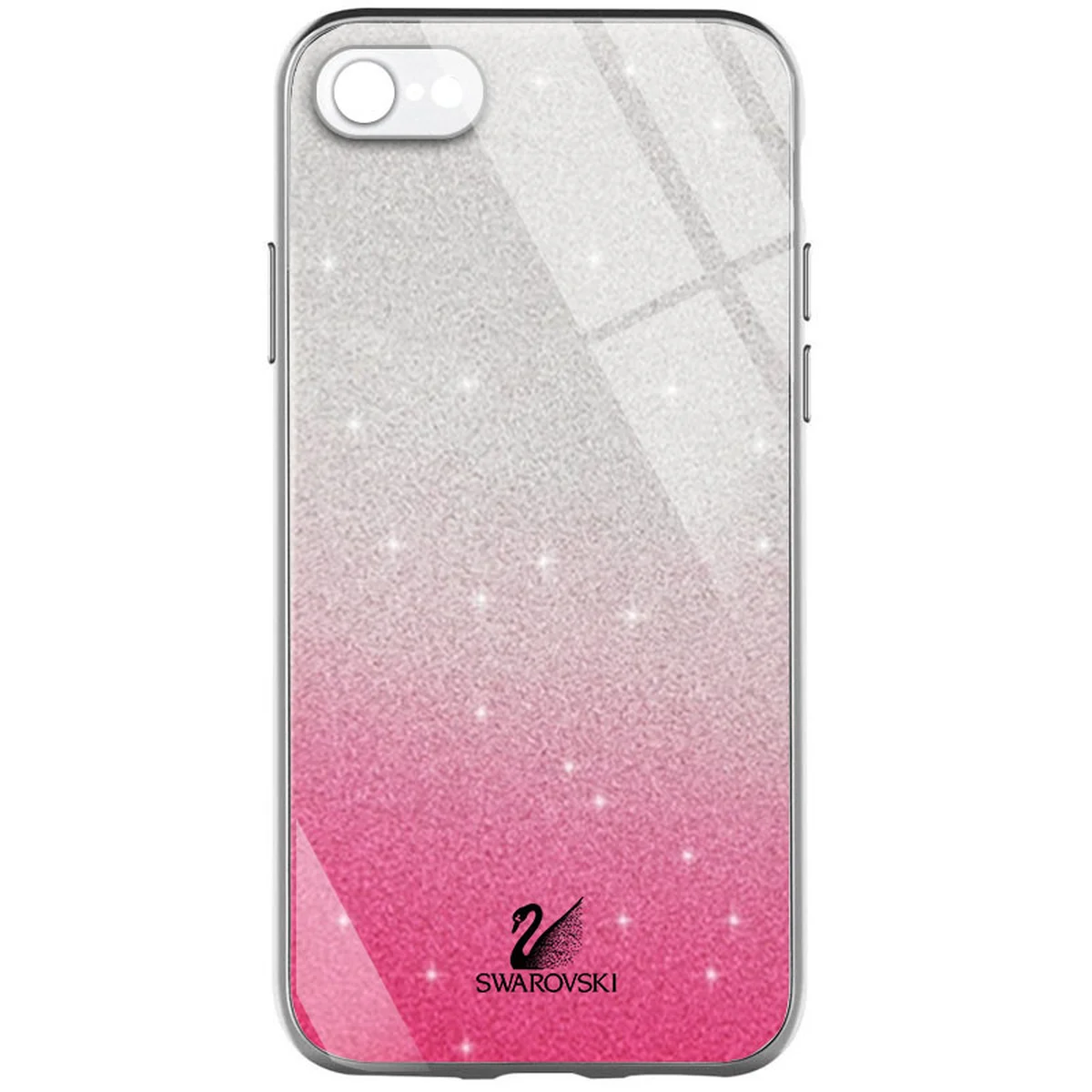 TPU+Glass чехол Swarovski Full Camera для Apple iPhone 7 / 8 / SE (2020) (4.7") Малиновый