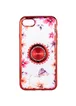 TPU чехол Shengo со стразами и кольцом-держателем для Apple iPhone 7 / 8 (4.7") Красный
