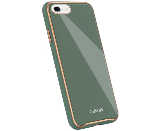TPU+Glass чехол Venezia для Apple iPhone 7 / 8 / SE (2020) (4.7") Зеленый / Pine green