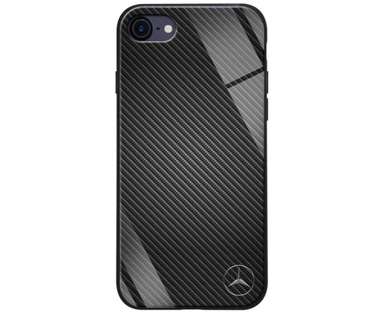 TPU+Glass чехол ForFun для Apple iPhone 7 / 8 (4.7") Черный Карбон/Мерседес