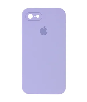 Чехол Silicone Case Square Full Camera Protective (AA) для Apple iPhone 7 / 8 / SE (2020) (4.7") Сиреневый / Dasheen