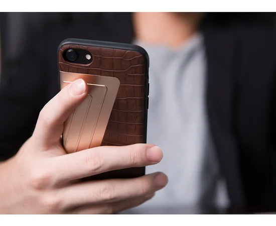 Кожаная накладка Nillkin Hybrid Series для Apple iPhone 7 / 8 (4.7") Коричневый / Золотой