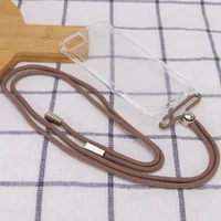 Чехол TPU Crossbody Transparent для Apple iPhone 7 / 8 / SE (2020)(4.7") Бледно-коричневый