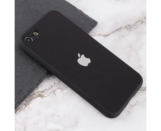 TPU+Glass чехол Matte Candy Full camera для Apple iPhone 7 / 8 / SE (2020) (4.7") Черный