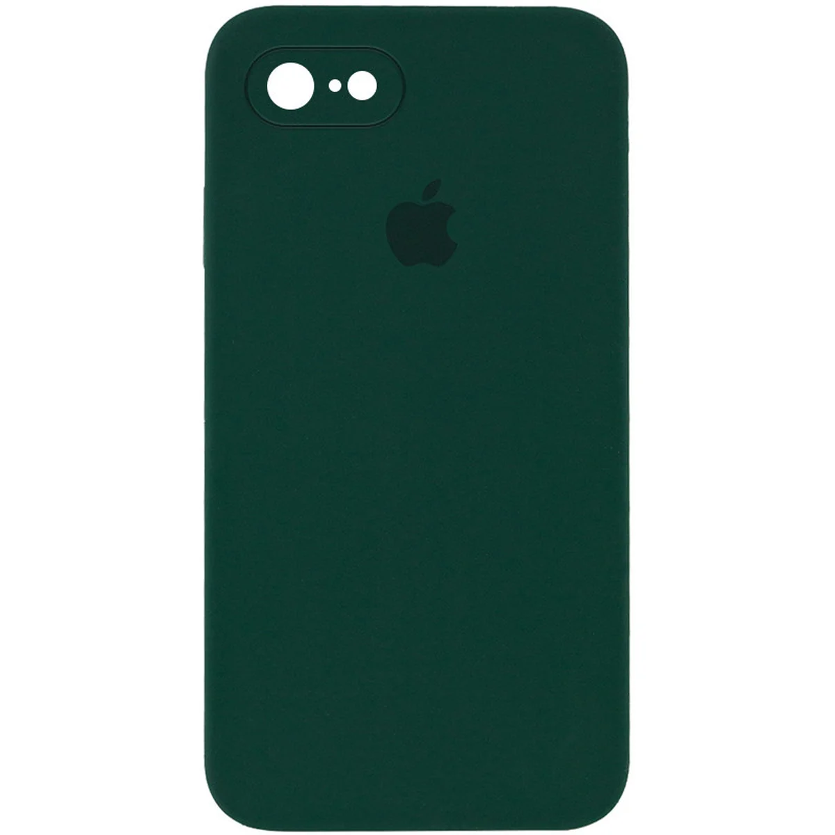 Чехол Silicone Case Square Full Camera Protective (AA) для Apple iPhone 7 / 8 / SE (2020) (4.7") Зеленый / Dark green