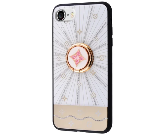 TPU+Glass чехол TYBOMB Shinig Line для Apple iPhone 7 / 8 (4.7") white