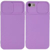 Чехол Camshield Square TPU со шторкой для камеры для Apple iPhone 7 / 8 / SE (2020) (4.7") Сиреневый