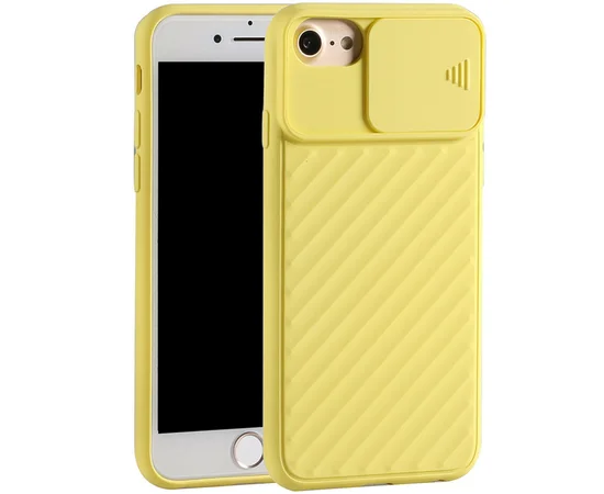 Чехол Camshield TPU со шторкой защищающей камеру для Apple iPhone 6 / 7 / 8 (4.7") Желтый