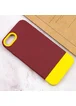 Чехол TPU+PC Bichromatic для Apple iPhone 7 / 8 / SE (2020) (4.7") Brown burgundy / Yellow