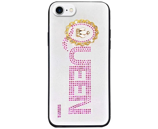 TPU+Glass чехол TYBOMB Queen для Apple iPhone 7 / 8 (4.7") pink