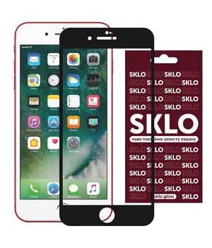 Захисне скло SKLO 3D (full glue) для Apple iPhone 7/8 / SE (2020) (4.7 ") Чорний