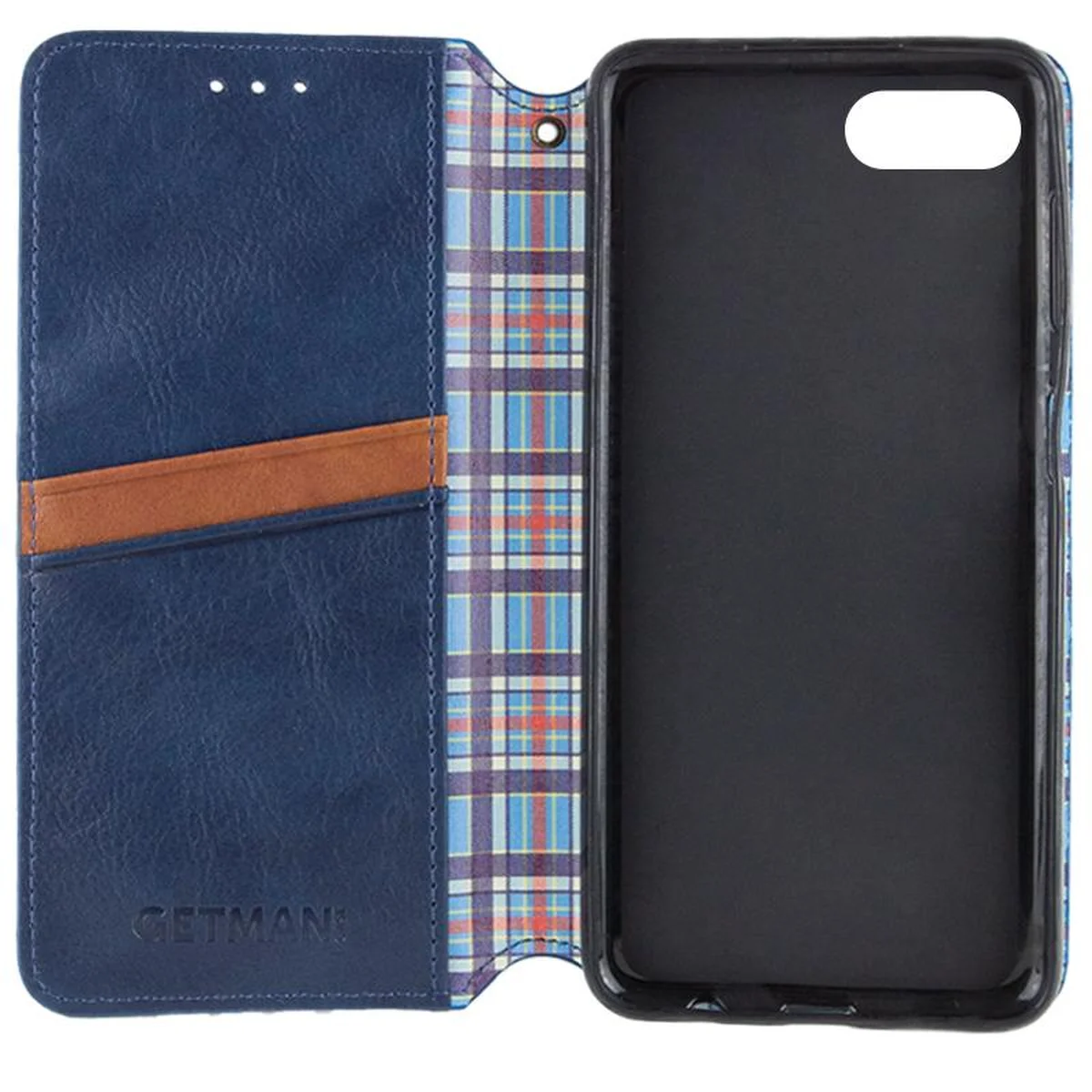 Кожаный чехол-книжка GETMAN Cubic (PU) для Apple iPhone 7 / 8 / SE (2020) (4.7") Синий