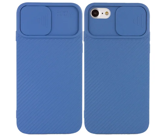 Чехол Camshield Square TPU со шторкой для камеры для Apple iPhone 7 / 8 / SE (2020) (4.7") Синий