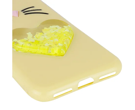 Силиконовый чехол Love Cat 3D для Apple iPhone 7 / 8 (4.7") Желтый