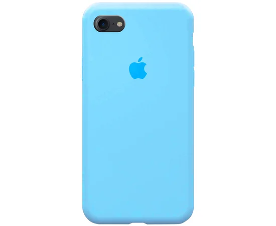 Чехол Silicone case (A) (с закрытым низом) для Apple iPhone 7 / 8 (4.7") Голубой / Mist blue