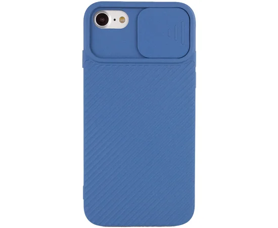 Чехол Camshield Square TPU со шторкой для камеры для Apple iPhone 7 / 8 / SE (2020) (4.7") Синий