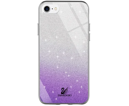 TPU+Glass чехол Swarovski для Apple iPhone 7 / 8 (4.7") Фиолетовый