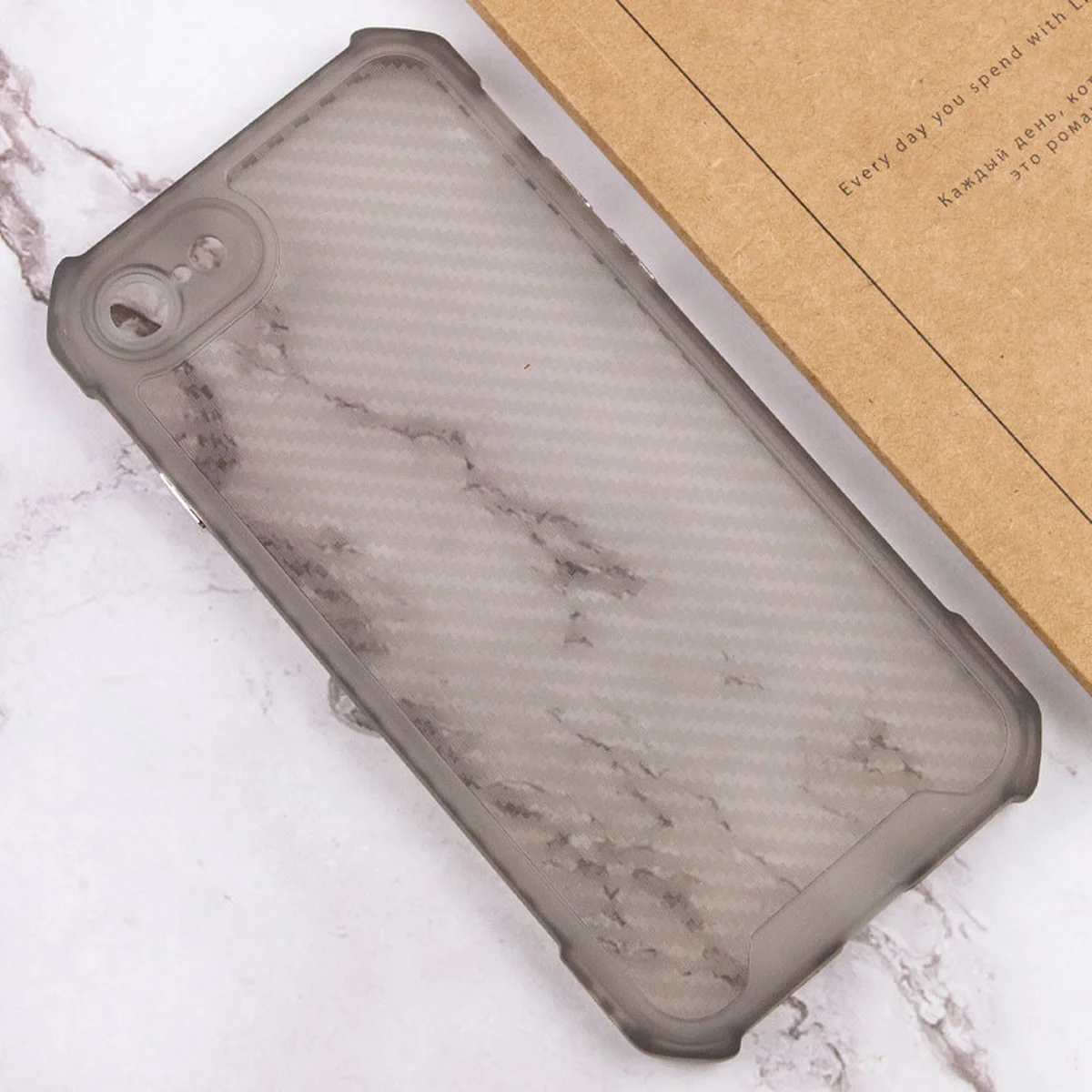 Чохол TPU Ease Carbon для Apple iPhone 7 / 8 / SE (2020) (4.7") Чорний / Прозорий