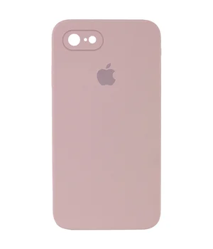 Чохол Silicone Case Square Full Camera Protective (AA) для Apple iPhone 7/8 / SE (2020) (4.7 ") Рожевий / Pink Sand