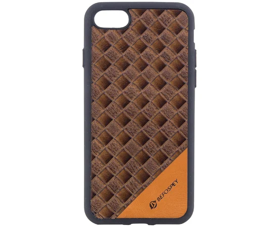 TPU чехол Befospey стеганый для Apple iPhone 7 / 8 (4.7") Коричневый
