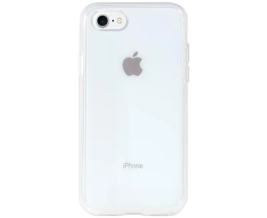 Прозрачный силиконовый чехол с матовой окантовкой для Apple iPhone 7 / 8 (4.7") Прозрачный