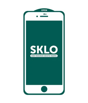 Захисне скло SKLO 5D (full glue) (тех.пак) для Apple iPhone 7/8 / SE (2020) (4.7 ") Білий