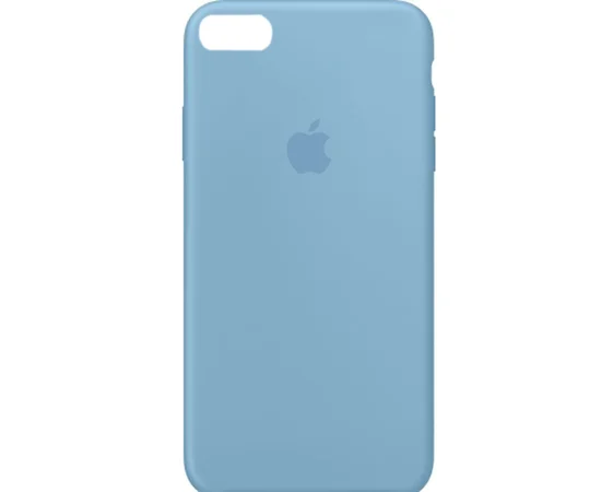 Чехол Silicone case (A) (с закрытым низом) для Apple iPhone 7 / 8 (4.7") Голубой / Cornflower