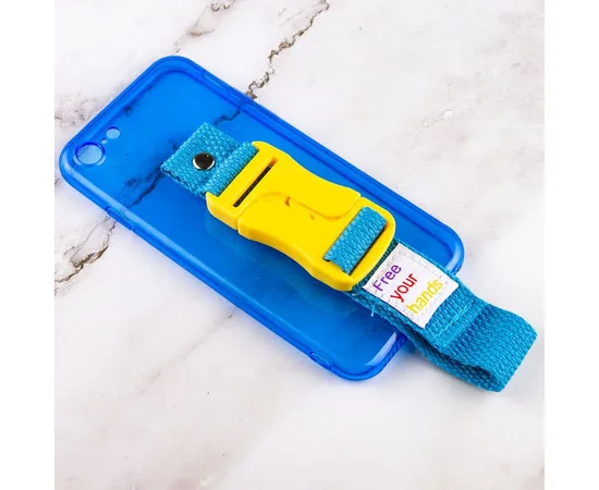 Чехол Handfree с цветным ремешком для Apple iPhone 7 / 8 / SE (2020) (4.7") Синий