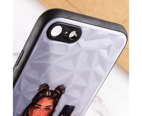 TPU+PC чехол Prisma Ladies для Apple iPhone 7 / 8 / SE (2020) (4.7") Black in White