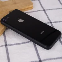 TPU+Glass чехол GLOSSY Logo Full camera (opp) для Apple iPhone 7 / 8 / SE (2020) (4.7") Черный