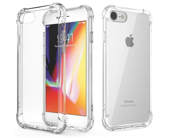 TPU чехол Epic Ease с усиленными углами для Apple iPhone 7 / 8 / SE (2020) (4.7") Прозрачный / Transparent