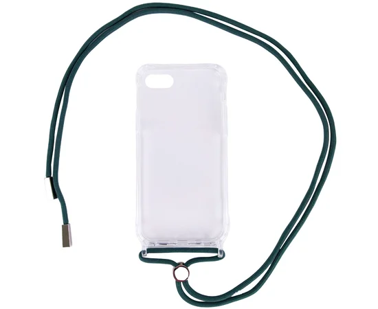 Чехол TPU Crossbody Transparent для Apple iPhone 7 / 8 / SE (2020)(4.7") Зеленый / Forest green
