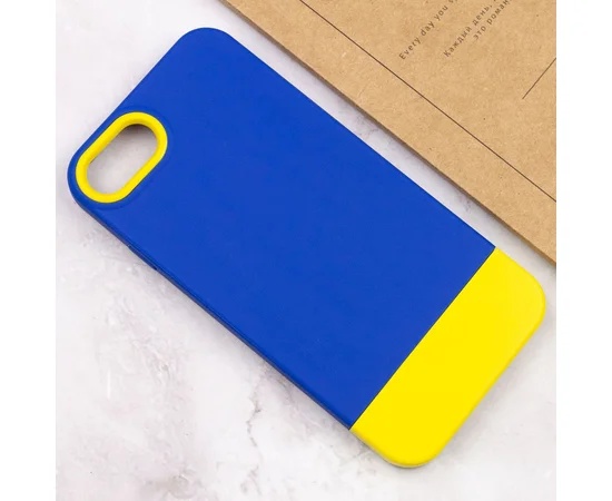 Чехол TPU+PC Bichromatic для Apple iPhone 7 / 8 / SE (2020) (4.7") Navy Blue / Yellow